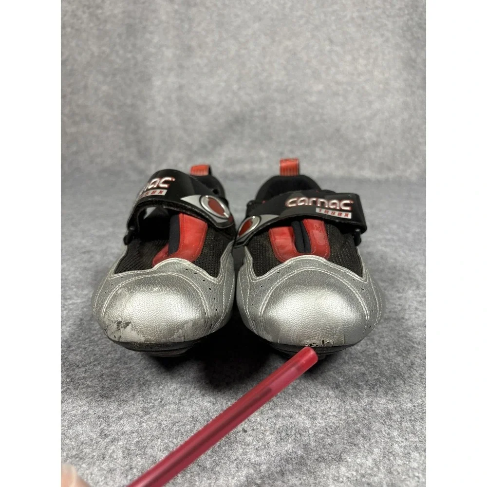 Carnac TRS8X Cycling Shoes 42.5 Silver Black Red Carbon‎ Graphite Sole